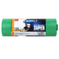Saci menajeri 120 litri, 10 buc/rola, SANO Optima - verzi