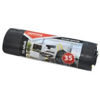 Saci menaj super rezistenti 35L, cu snur, 46 x 56cm, 25 microni, 15buc/rola, Office Products -negri