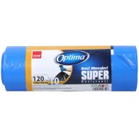 Saci menajeri 120 litri, 15 buc/rola, SANO Optima - albastri