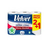 Rola prosop hartie alba, 2 straturi, 90 portii, 2 role/set, VELVET Extra Long