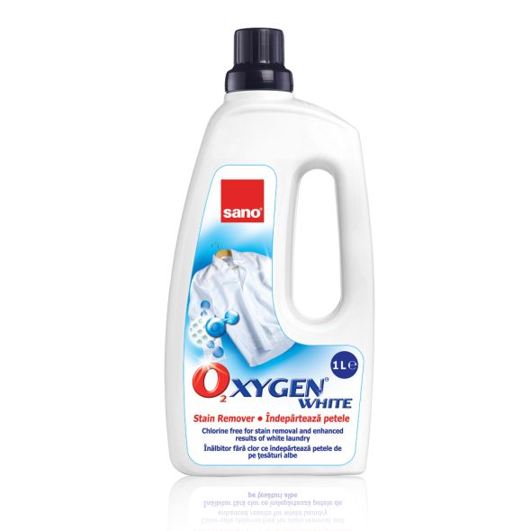 Solutie indepartare pete de pe rufe albe Oxygen Gel, 1 litru