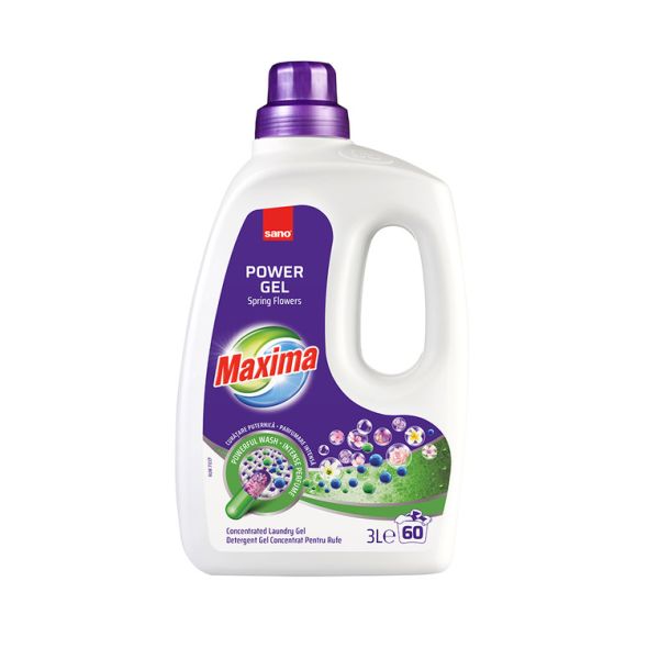 Detergent rufe Sano Maxima Power Gel, 3 litri - Spring Flowers