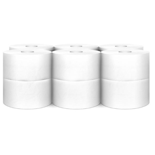 Hartie igienica celuloza pura, extra alba 100 m, 12 role/bax, Mini Jumbo