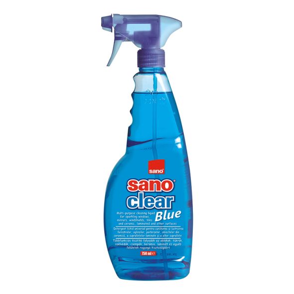 Solutie geamuri SANO Clear Blue Trigger, 750 ml