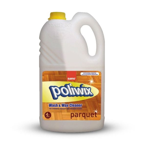 Detergent pentru parchet cu ceara naturala, 4 litri, Sano Poliwix