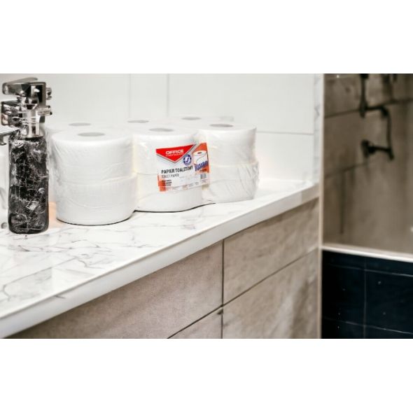 Hartie igienica, 2 straturi, 12 role/bax, Office Products Jumbo