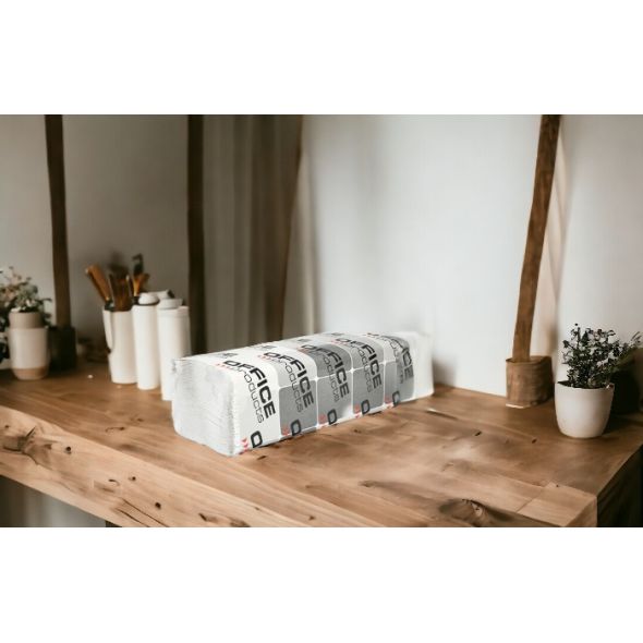 Servetele hartie reciclata alba, 23x23cm, 1 strat, 200buc/pachet, 20pachete/cutie, Office Products