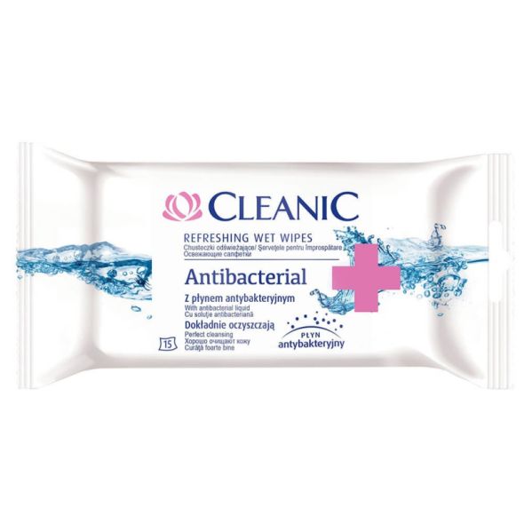Servetele umede antibacteriale, PH neutru, CLEANIC
