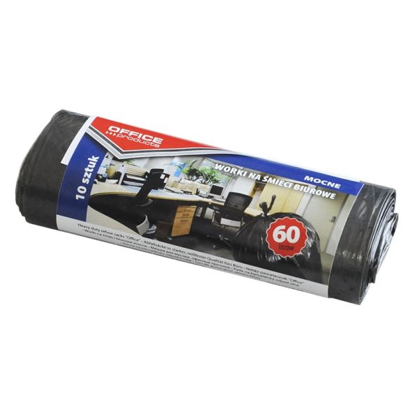 Saci menaj rezistenti 60L, 57 x 70cm, 19 microni, 10buc/rola, Office Products - negri Saci menaj rezistenti 60L, 57 x 70cm, 19 microni, 10buc/rola, Office Products - negri