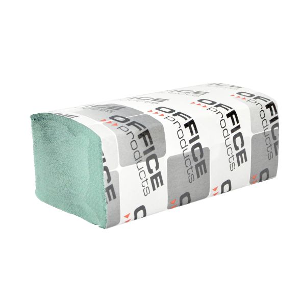 Servetele hartie reciclata verde, 23x23cm, 1 strat, 200buc/pachet, 20pachete/cutie, Office Products