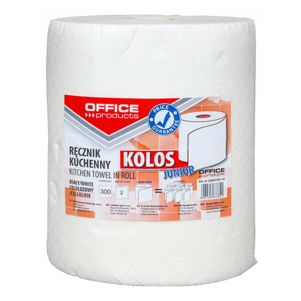 Prosop rola hartie alba, 60m - 2 straturi, 6 role/set, Office Products Kolos Junior