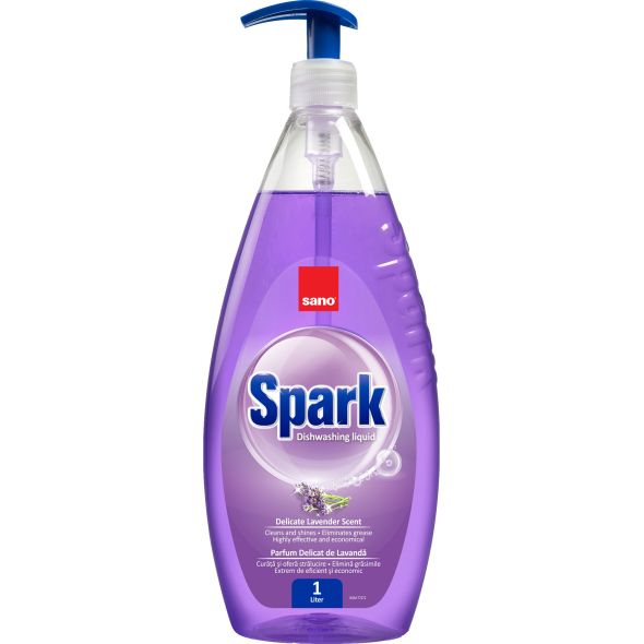 Detergent de vase SANO Spark, 1 litru - lavanda