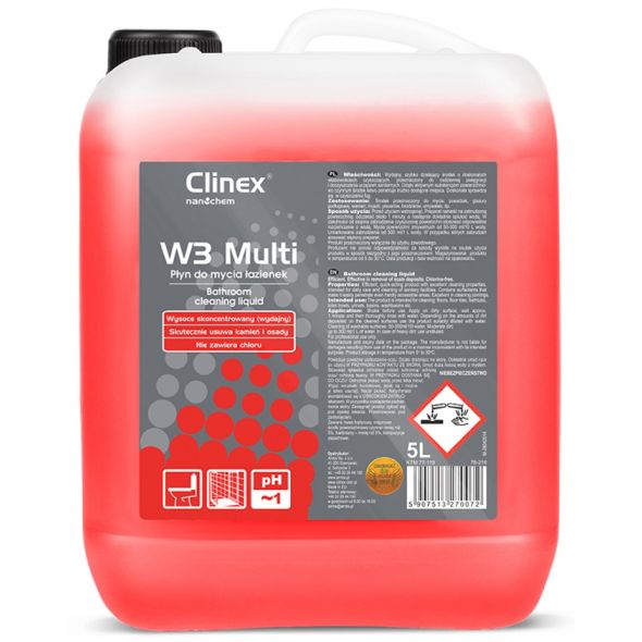 Detergent lichid, concentrat, 5 litri, CLINEX W3 Multi