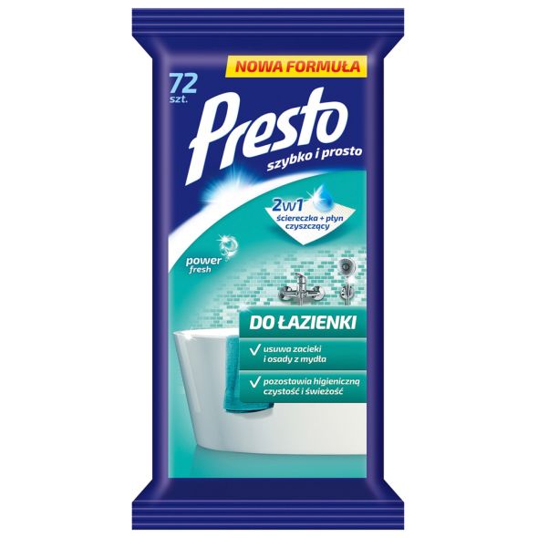 Servetele umede Presto pentru baie - efect de stralucire